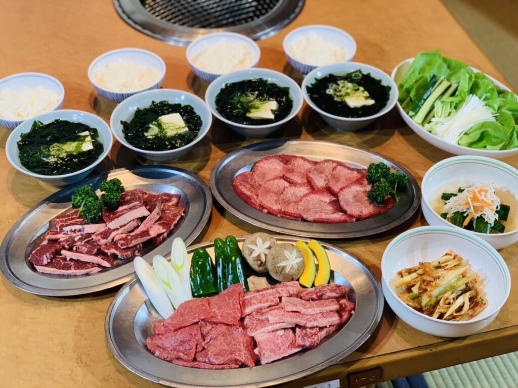 群馬県前橋市の焼肉店:ファミリー太閤のコースメニュー